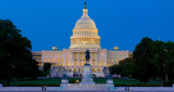 Capital Building at night