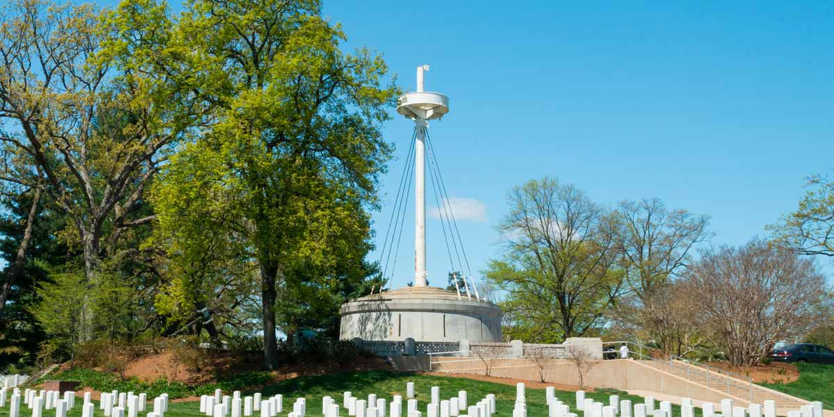USS Maine Mast At Arlington National Cemetery