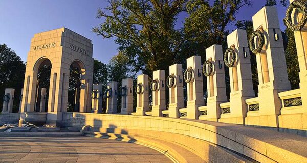 The National Mall in Washington, D.C., featuring famous monuments